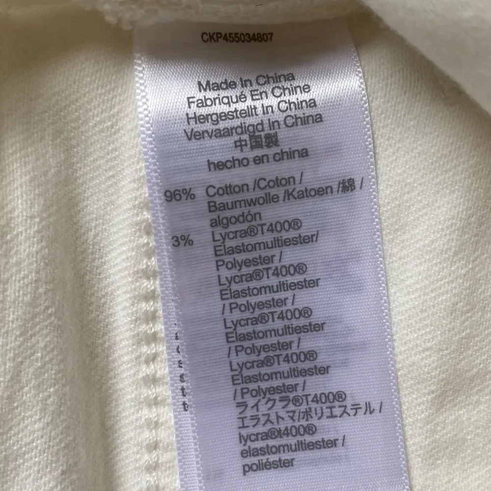 Madewell The Perfect Vintage Crop Jeans Women's 26 Off-White Knee-Rip Edition - Picture 16 of 16